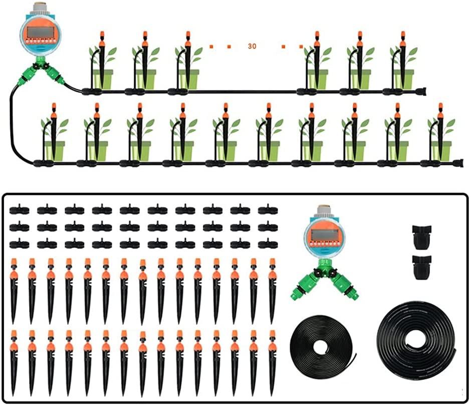 BBGS Irrigation System, Garden Drip 30M Automatic Irrigation Kit Micro Sprinkler Shrub Drip Kit for Landscape, Flower Bed, Patio Plants (30pcs Nozzles)