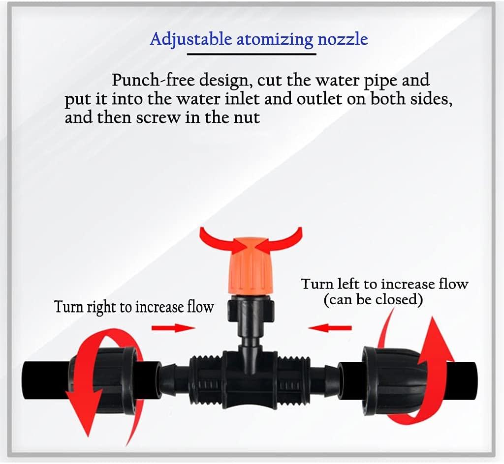 BBGS Irrigation System, Garden Drip 30M Automatic Irrigation Kit Micro Sprinkler Shrub Drip Kit for Landscape, Flower Bed, Patio Plants (30pcs Nozzles)