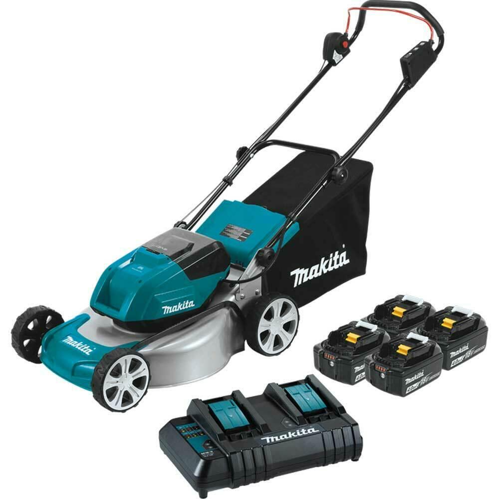 Makita XML03CM1 18V X2 36V LXT 18" Brushless Lawn Mower Kit w/ 4 Batteries