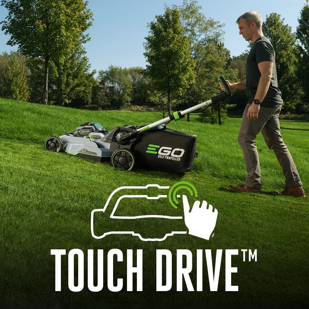 Electric Lawn Mower, Self-Propelled Cordless with Select Cut and Touch Drive, Includes 56V 7.5Ah Battery and Rapid Charger – LM2135SP