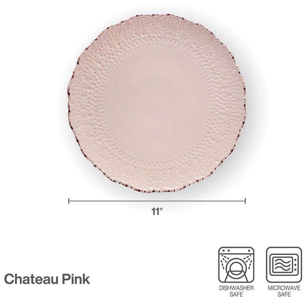 Chateau Pink Set of 4 Dinner Plates