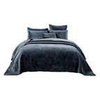 Luxury Velveteen Plush Waves Quilted Bedspread Set by Tache Home Fashion