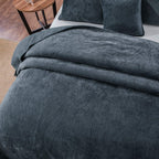 Luxury Velveteen Plush Waves Quilted Bedspread Set by Tache Home Fashion