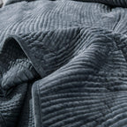 Luxury Velveteen Plush Waves Quilted Bedspread Set by Tache Home Fashion