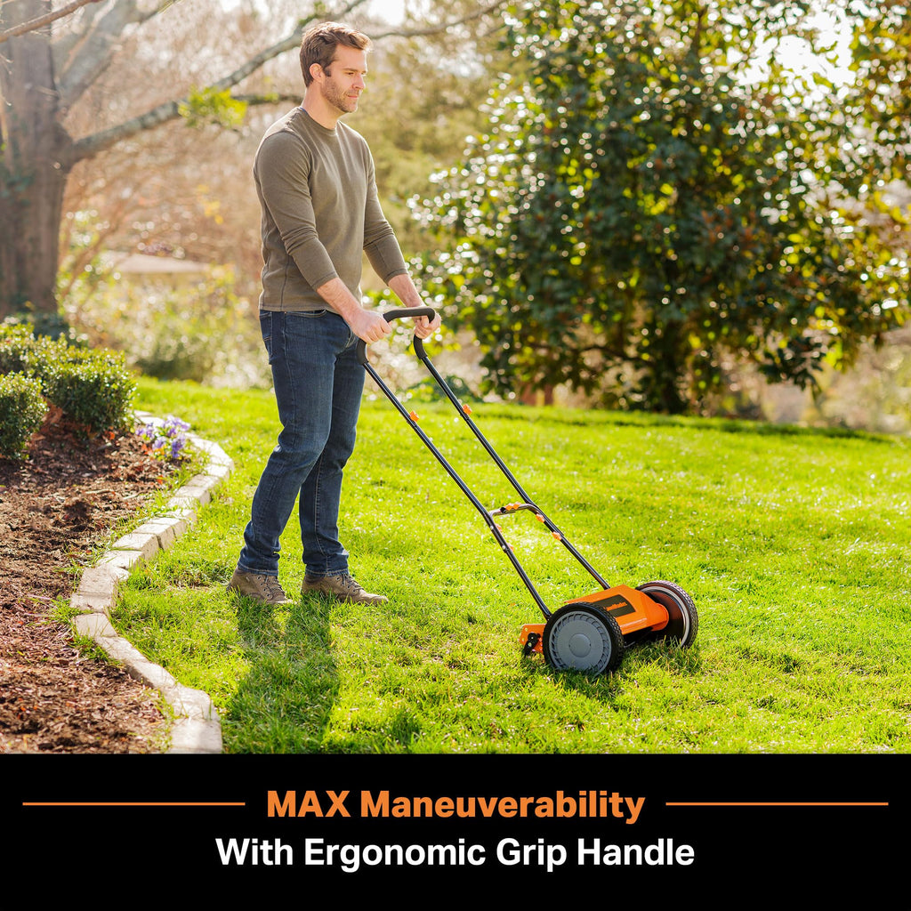 LMRM1602 Push Reel Lawn Mower 16-Inch 5-Blade