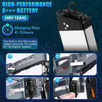 Electric Bike for Adults - 750W Motor 4 Hours Fast Char31 Mile RanFolding Electric Bike Riding in City Snow Beach E Bike Cruise Control