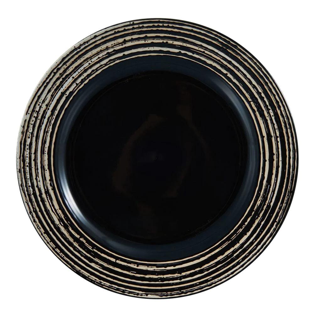 Bryson Black 16 Piece Dinnerware Set, Service for 4