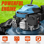 144 cc Gas Lawn Mower, 21 inch 2-in-1 Push with Mulching and Side Discharge, 4-Cycle Engine, 6 Position Cutting Height Adjustment for Yard and Garden