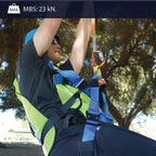 Fusion Climb Streak Racer Full Body Padded Zipline H Style Harness Blue Size M-L