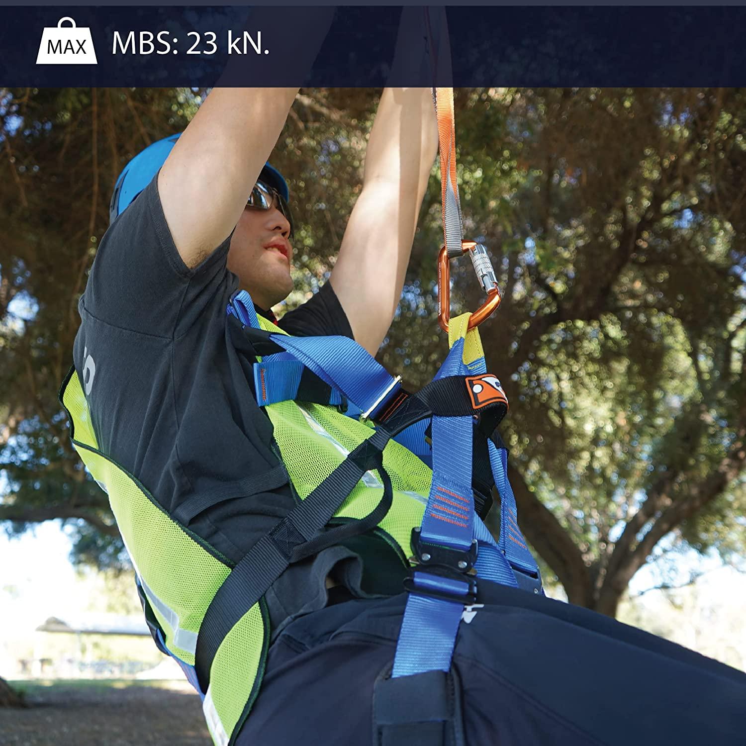 Fusion Climb Streak Racer Full Body Padded Zipline H Style Harness Blue Size M-L