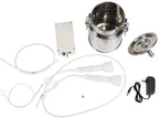 goat milking machine, 5l electric milker milking machine kit with stainless steel milk bucket and adjustable pulsating vacuum pump, portable automatic livestock milking equipment for sheep cows(us)