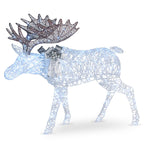 50" Pre-Lit Standing Moose Christmas Decoration, White Lights