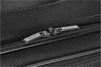 Rugged Roamer Luggage Collection Lightweight Softside Expandable 8-Wheel Spinner Travel Suitcase Bag, Black, 2-Piece (20" Carry-On / 28" Check Size)