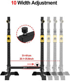 UBOWAY Barbell Rack, Squat Stand Adjustable Bench Press Rack 550 Lbs Max Load Multi-Function Weight Lifting Home Gym Fitness