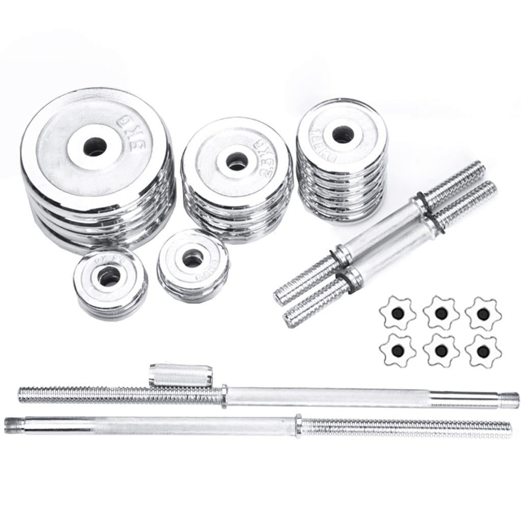 Adjustable Dumbbells Barbell 50KG/110LBS With Connector Options Each Other Convertible