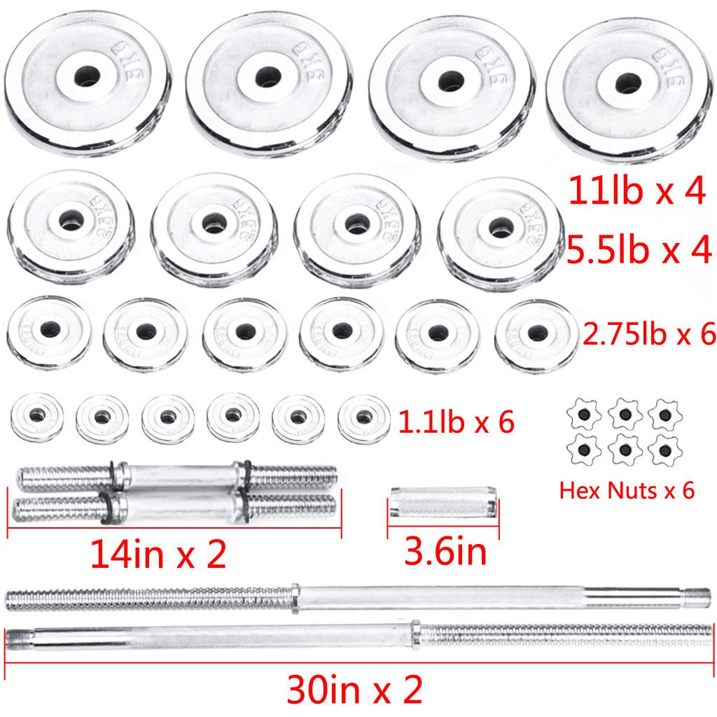 Adjustable Dumbbells Barbell 50KG/110LBS with Connector Options
