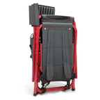 Dark Grey with Red Fusion Portable Outdoor Patio Chair