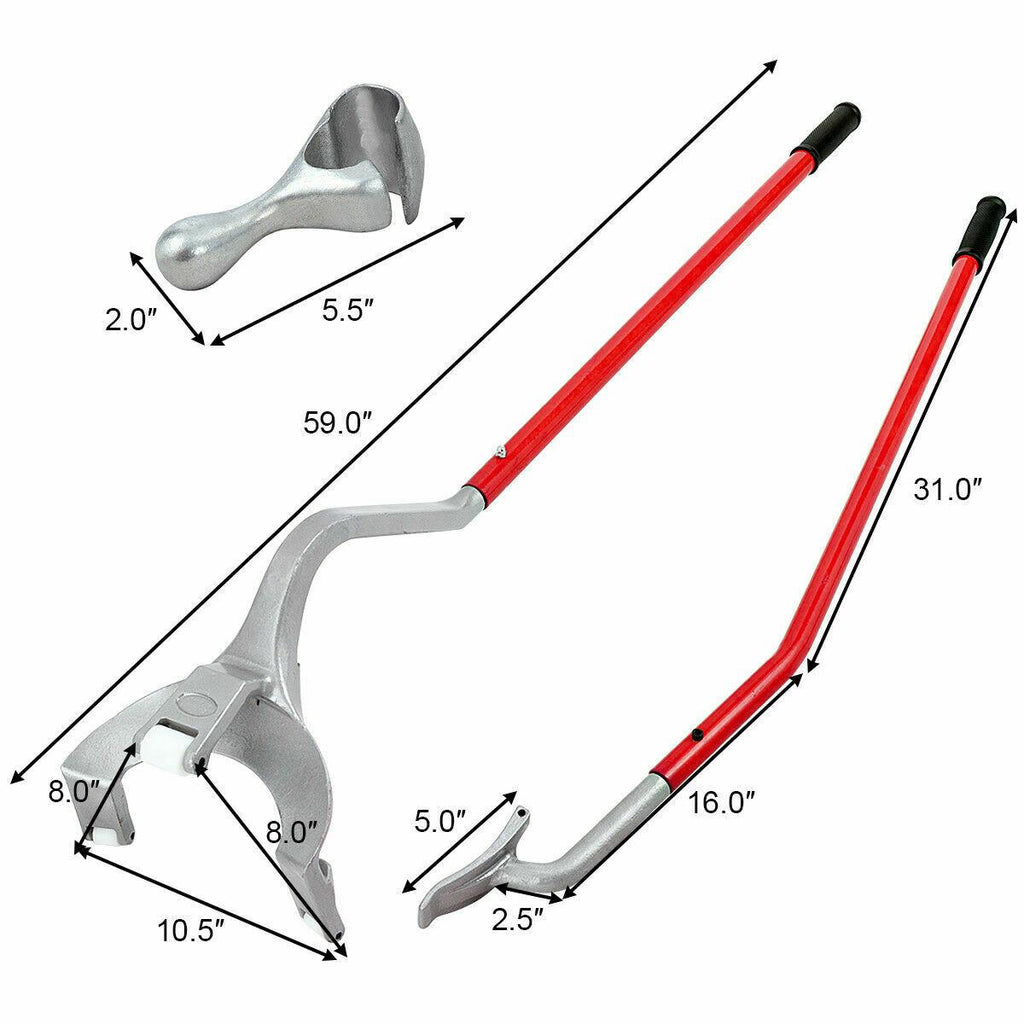 Tire Changer Mount Demount Tool Tools Tubeless Truck Bead 17.5" to 24" Red