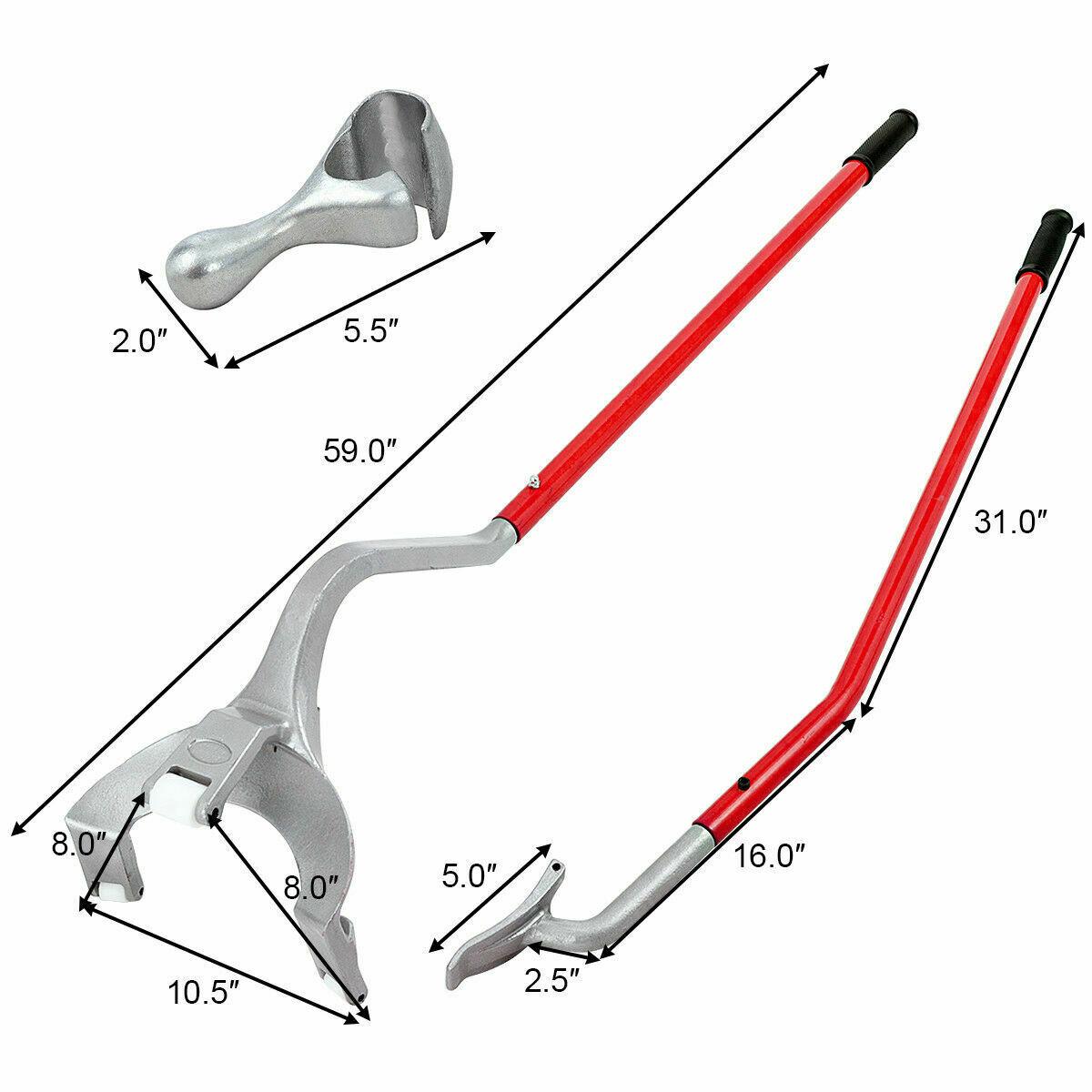 Tire Changer Mount Demount Tool Tools Tubeless Truck Bead 17.5" to 24" Red