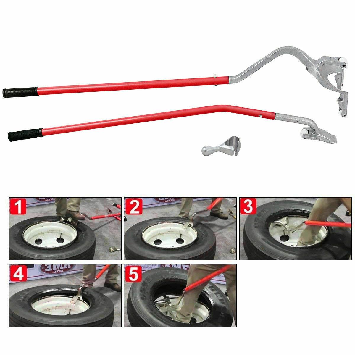 Tire Changer Mount Demount Tool Tools Tubeless Truck Bead 17.5" to 24" Red