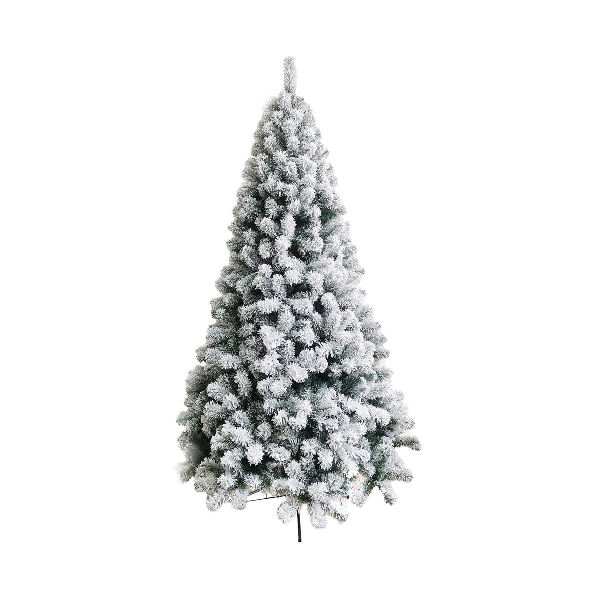 ALEKO Premium Snow White Flocked Fir Artificial Christmas Tree, 8'