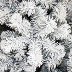 ALEKO Premium Snow White Flocked Fir Artificial Christmas Tree, 8'
