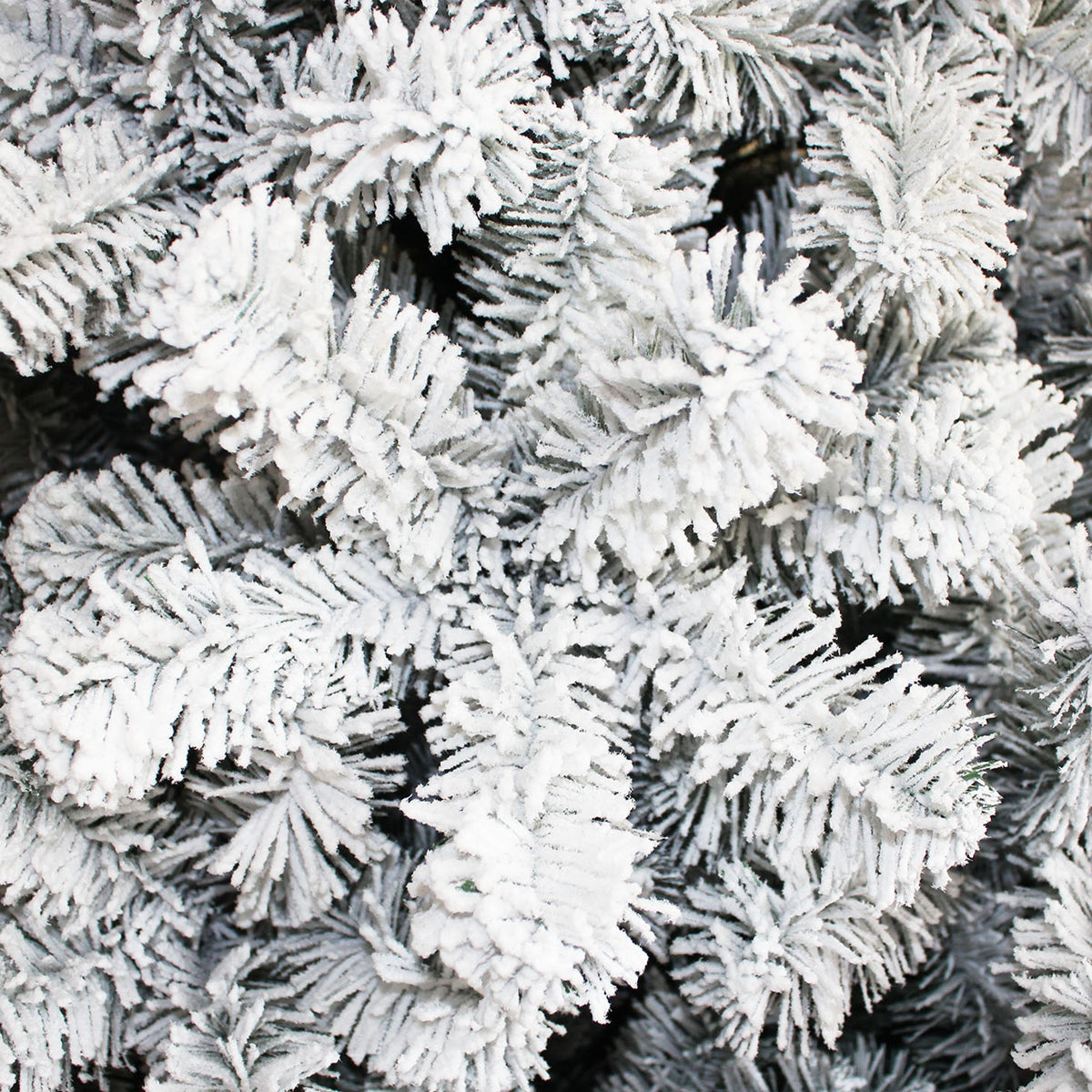 ALEKO Premium Snow White Flocked Fir Artificial Christmas Tree, 8'