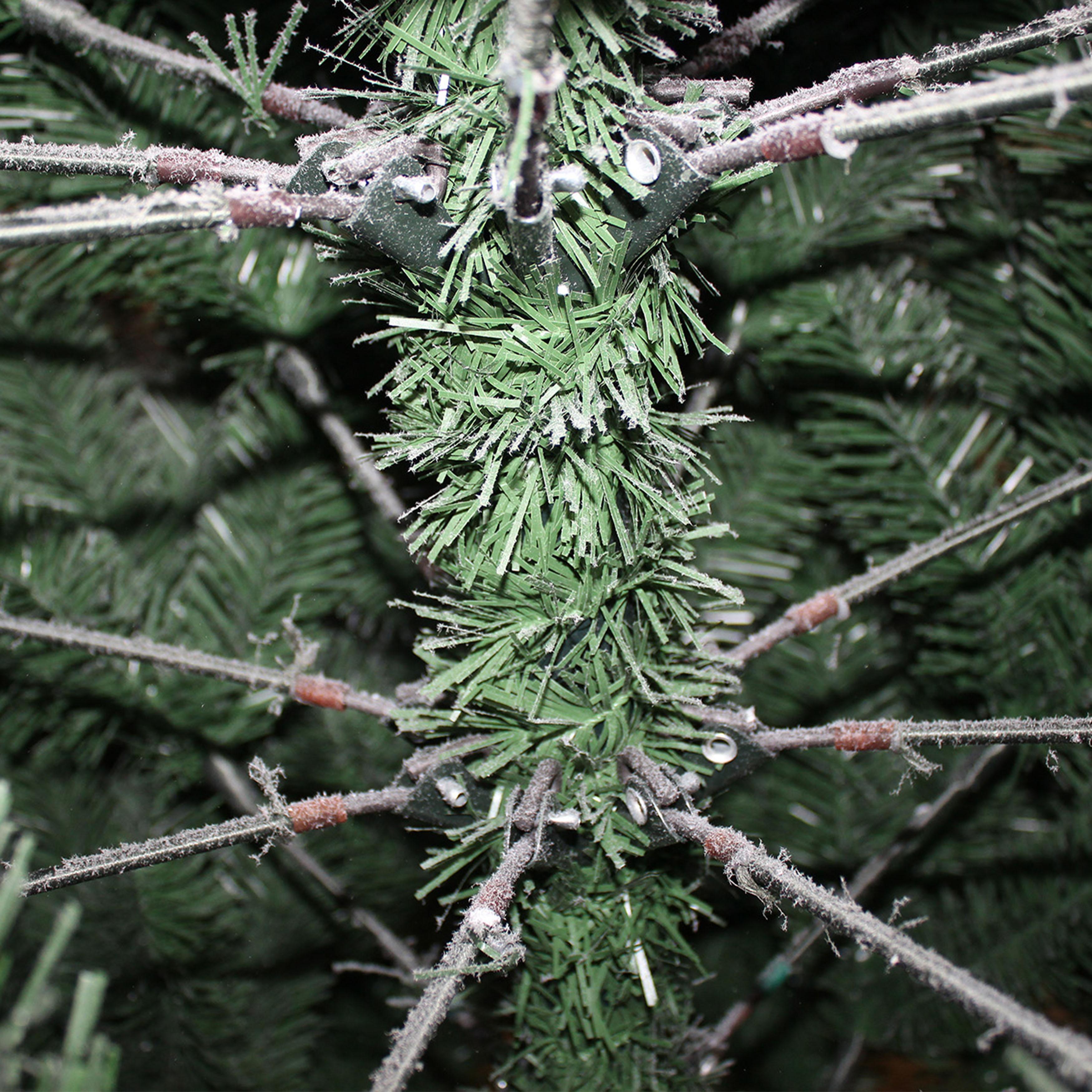ALEKO Premium Snow White Flocked Fir Artificial Christmas Tree, 8'