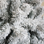ALEKO Premium Snow White Flocked Fir Artificial Christmas Tree, 8'