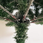 ALEKO Premium Snow White Flocked Fir Artificial Christmas Tree, 8'
