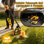 Electric Weed Wacker Cordless Weed Eater Battery Powered 21V, 4-in-1 Brush Cutter/String Trimmer/Grass Trimmer/Lawn Mower, 6 inch Lightweight Edger Stringless Weed Trimmer with Wheel &amp; Blade,2 Battery