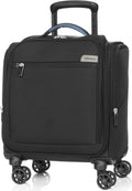 Carry On Underseat Luggage with Wheels &amp; USB Port, Wheeled Spinner Bag Carry-on Luggages for Airlines, Lightweight Suitcase Men Women, Pilots and Crew (14-Inch Plus)