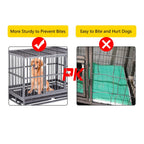Heavy Duty Dog Crate, Strong Metal Military Pet Kennel Playpen LarDogs Cawith Lockable Wheels &amp; Two Prevent Escape Lock