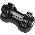 Adjustable Dumbbell 5-25Lbs Weight Options Non-Slip Dumbbell with Handle and Weight Plate for Body Workout Home Gym, SINGLE