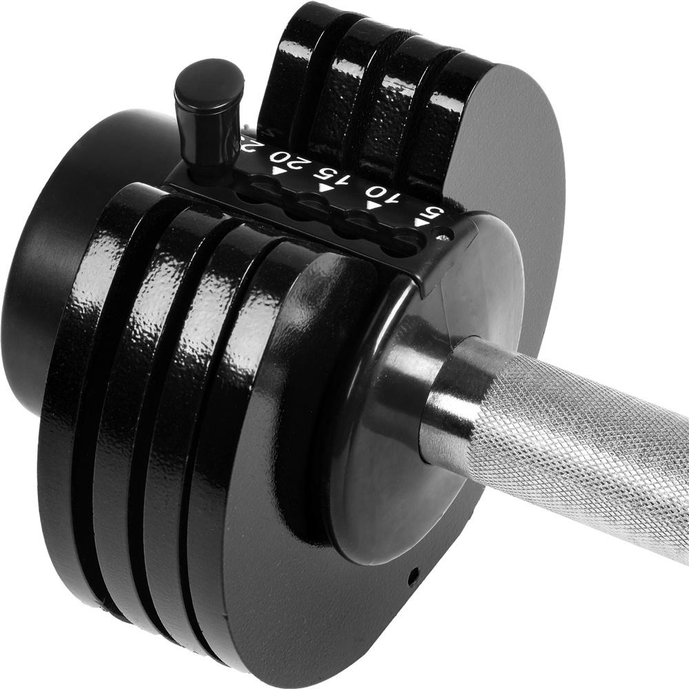 Adjustable Dumbbell 5-25Lbs Weight Options Non-Slip Dumbbell with Handle and Weight Plate for Body Workout Home Gym, SINGLE