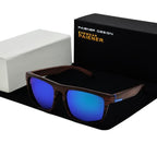 Retro Imitation Wood Polarized Sunglasses