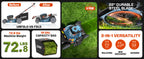 Gas Lawn Mower, 22" Self Propelled Gas Powered Lawnmower with 170cc OHV 4-Cycle Engine, 3-in-1 Walk-Behind Push Lawn Mower, 6-Position Height Adjustment