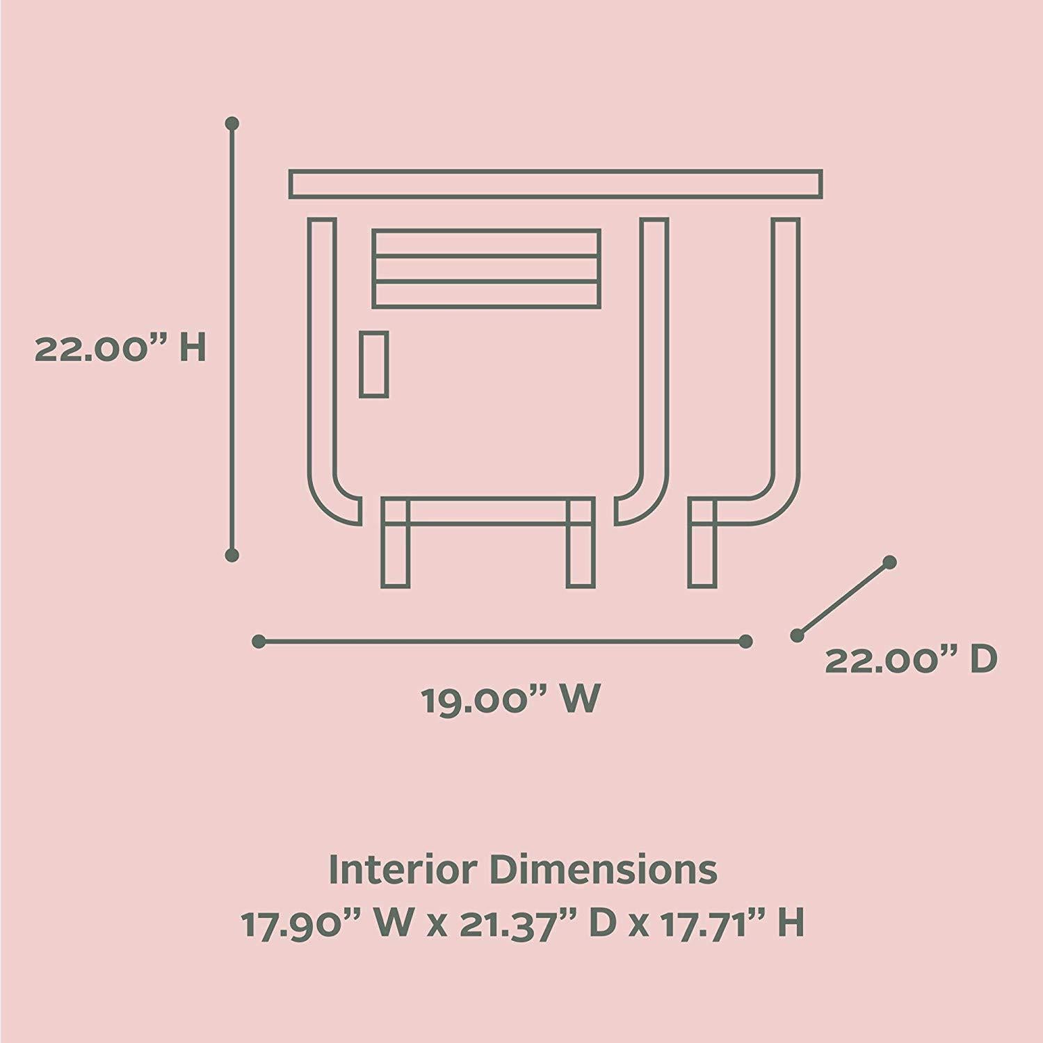Staart Wooden Indoor Pet Crate/Kennel and End Table Console Dcor Furniture- Small 19' x 22' x 22'- Alpine White and Light Gray