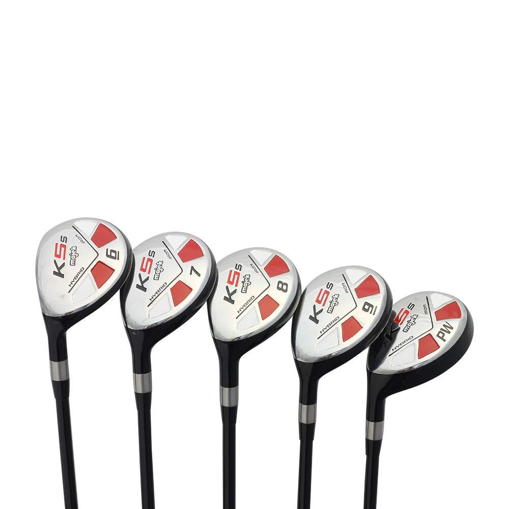 LEFT HANDED Majek Petite Senior Ladies (55+ Years) Golf Clubs All Ladies Hybrid Set Includes: #6, 7, 8, 9, PW Utility L Lady Flex Club (Petite - 5' to 5'3") with Premium Ladies Arthritic Grip