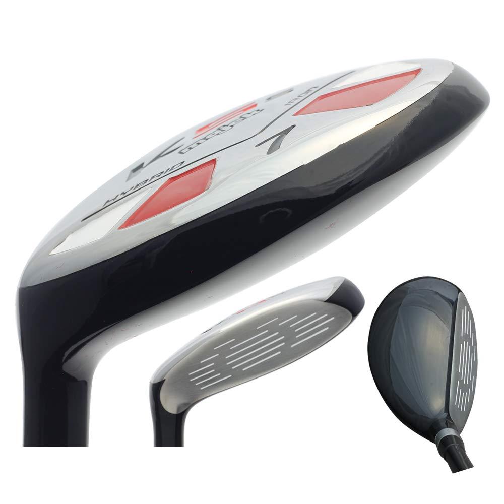 LEFT HANDED Majek Golf +2 inch Over XL Big &amp; Tall Senior Men’s All Hybrid Partial Set: #5, 6, 7, 8, 9, PW Senior Flex Utility “A” Flex Club (Tall 6'3"+ / +2" Over) Premium Men's Arthritic Grip