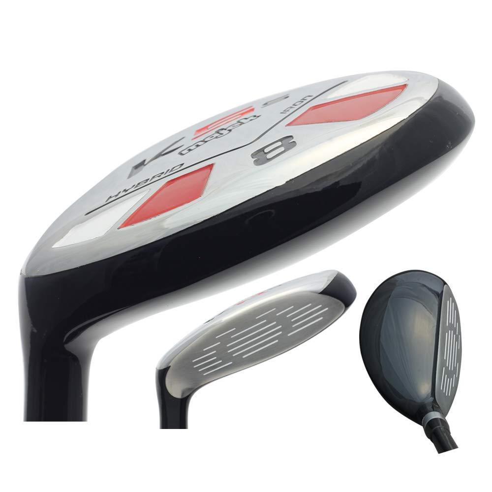LEFT HANDED Majek Golf +2 inch Over XL Big &amp; Tall Senior Men’s All Hybrid Partial Set: #5, 6, 7, 8, 9, PW Senior Flex Utility “A” Flex Club (Tall 6'3"+ / +2" Over) Premium Men's Arthritic Grip