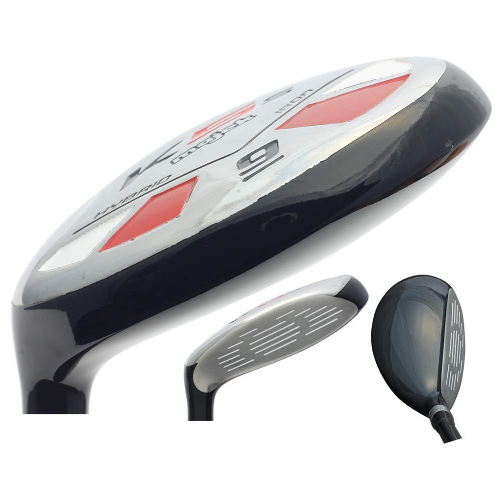 LEFT HANDED Majek Golf +2 inch Over XL Big &amp; Tall Senior Men’s All Hybrid Partial Set: #5, 6, 7, 8, 9, PW Senior Flex Utility “A” Flex Club (Tall 6'3"+ / +2" Over) Premium Men's Arthritic Grip