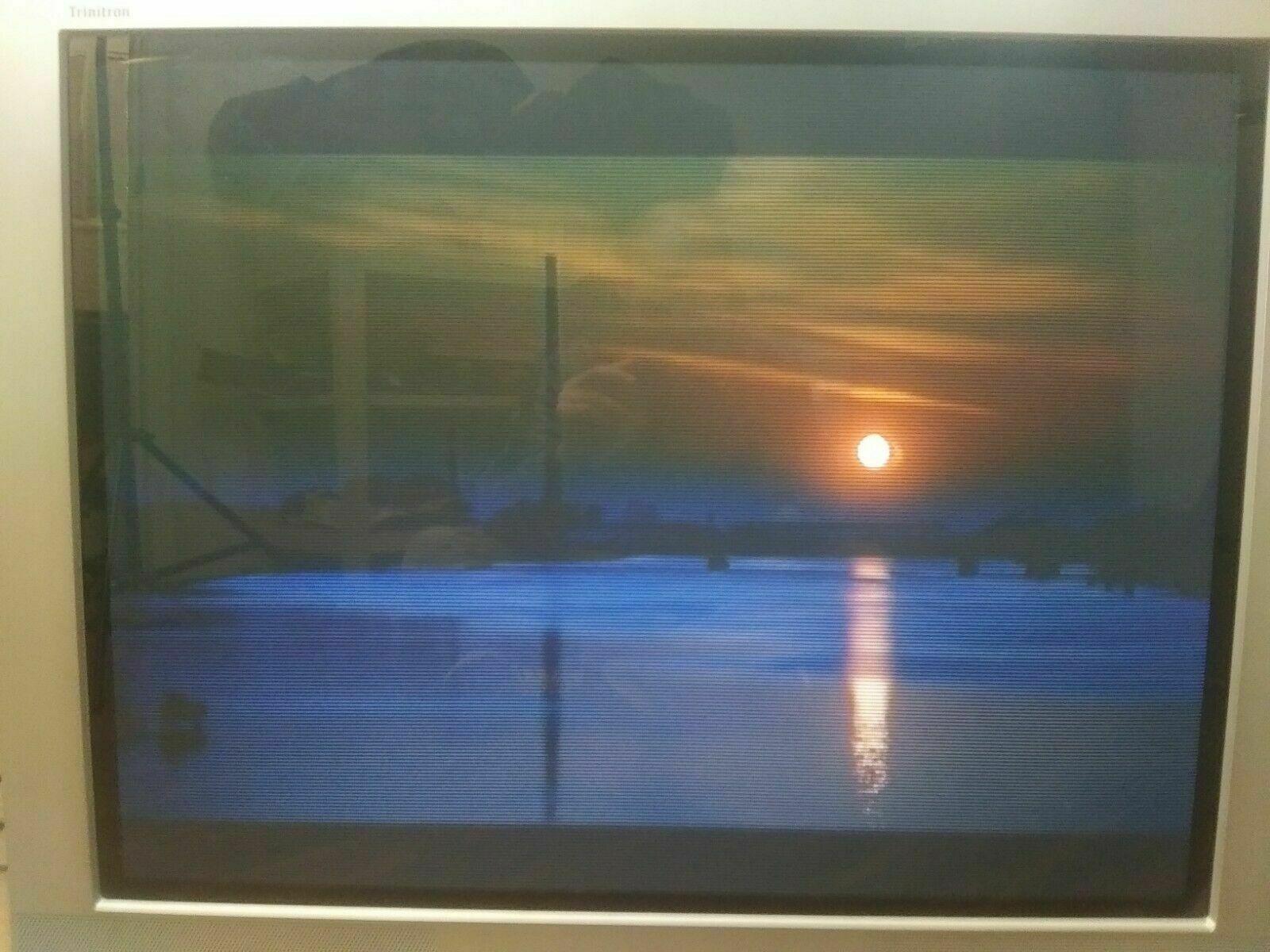 sony trinitron 36" retro gaming monitor crt kv-36fs12 4 av inputs with remote!