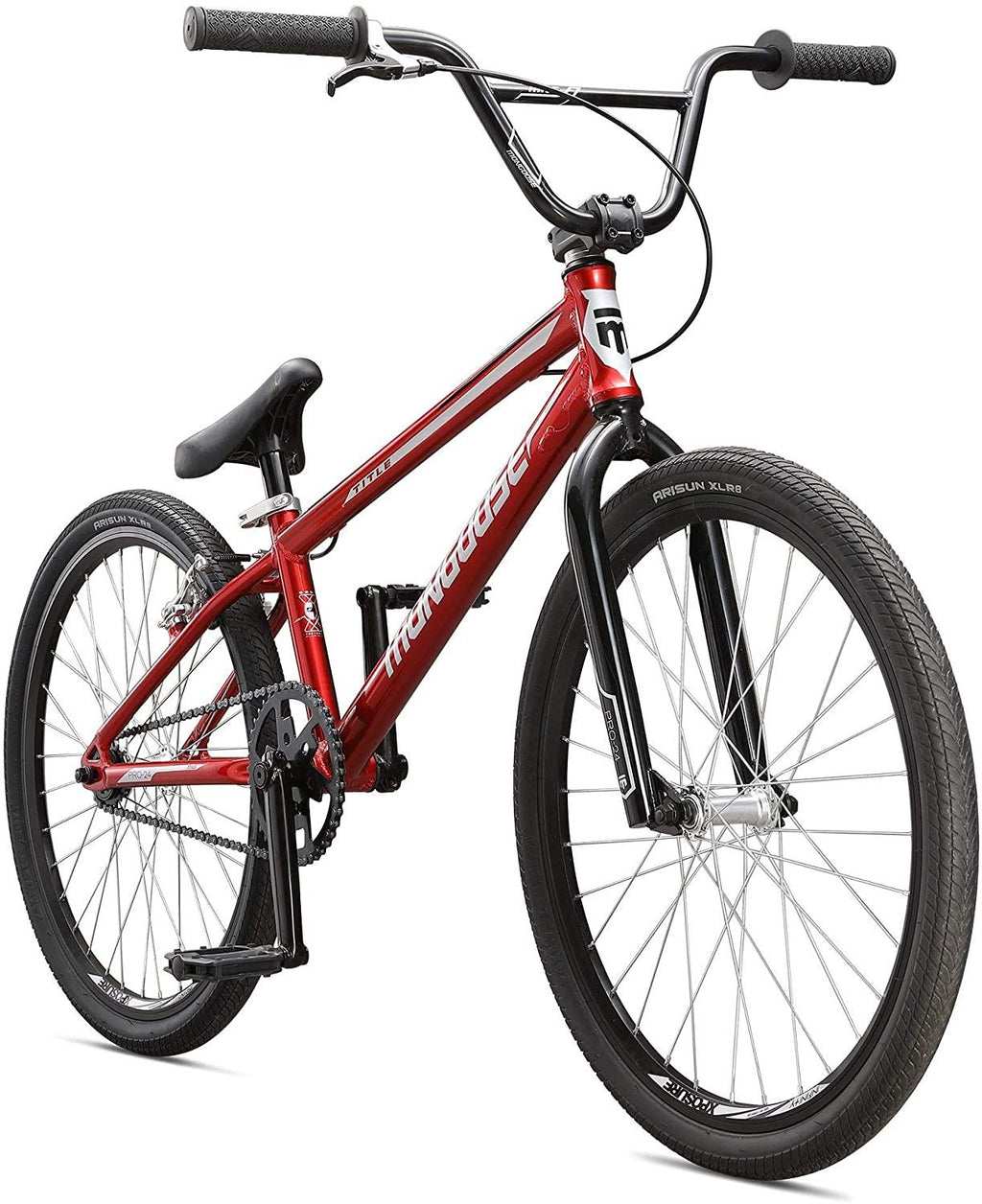 Mongoose Title 24 BMX Race Bike, 24-inch Wheels, Beginner or Returning Riders, Lightweight Tectonic T1 Aluminum Frame and Internal Cable Routing