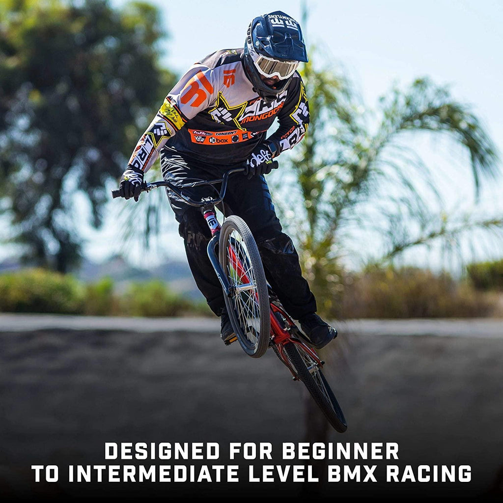 Mongoose Title 24 BMX Race Bike, 24-inch Wheels, Beginner or Returning Riders, Lightweight Tectonic T1 Aluminum Frame and Internal Cable Routing