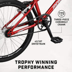 Mongoose Title 24 BMX Race Bike, 24-inch Wheels, Beginner or Returning Riders, Lightweight Tectonic T1 Aluminum Frame and Internal Cable Routing
