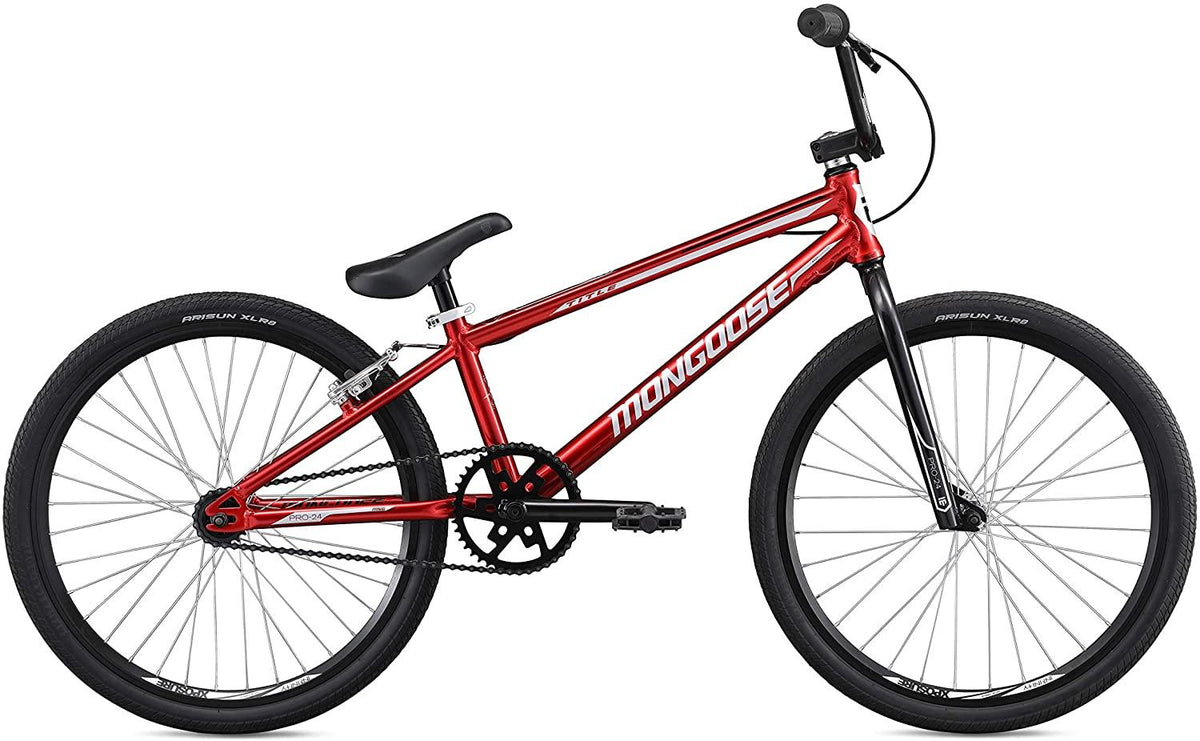 Mongoose Title 24 BMX Race Bike, 24-inch Wheels, Beginner or Returning Riders, Lightweight Tectonic T1 Aluminum Frame and Internal Cable Routing
