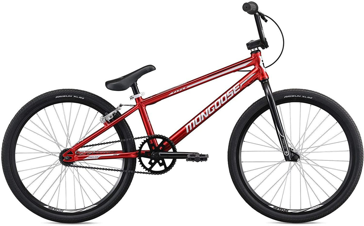 Mongoose Title 24 BMX Race Bike, 24-inch Wheels, Beginner or Returning Riders, Lightweight Tectonic T1 Aluminum Frame and Internal Cable Routing