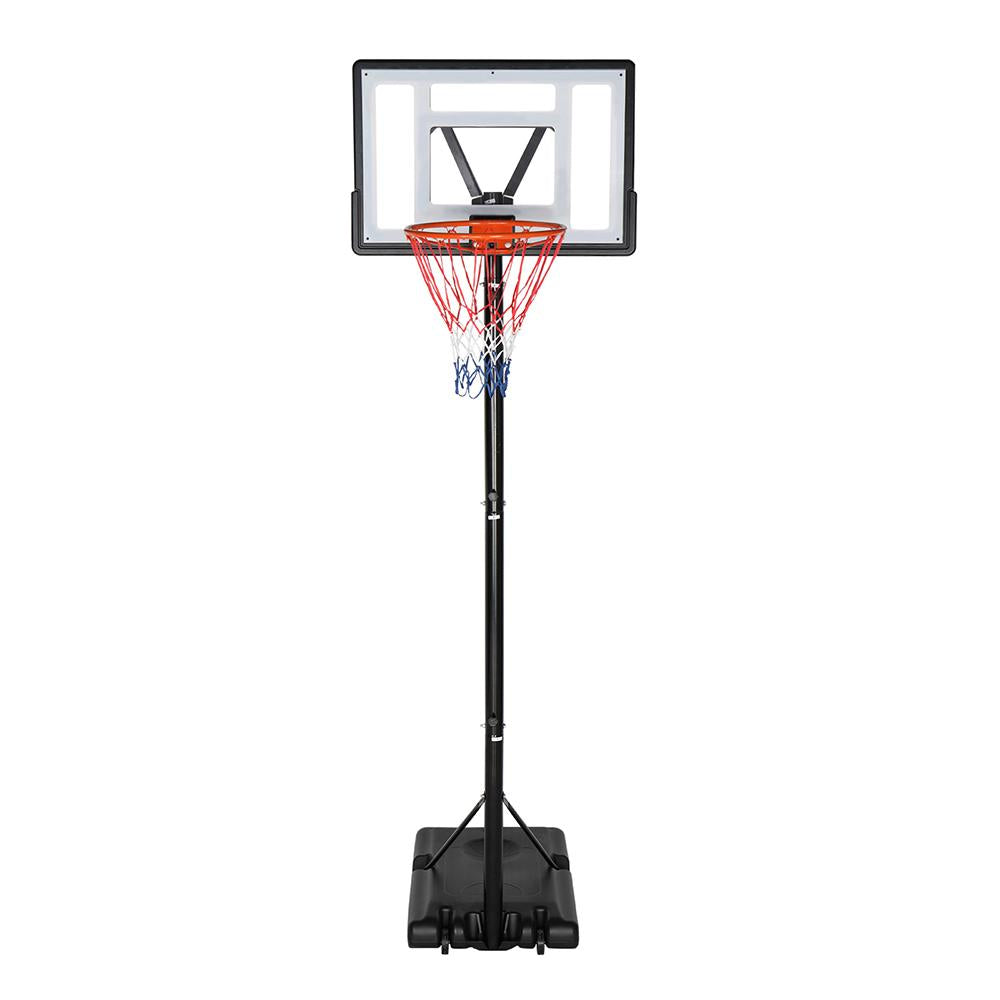 Zimtown 7-10ft Height Adjustable Basketball Hoop, Portable Basketball Goal System, with Wheels &amp; Shatterproof Backboard, for Indoor/Outdoor Kids Youth Playing