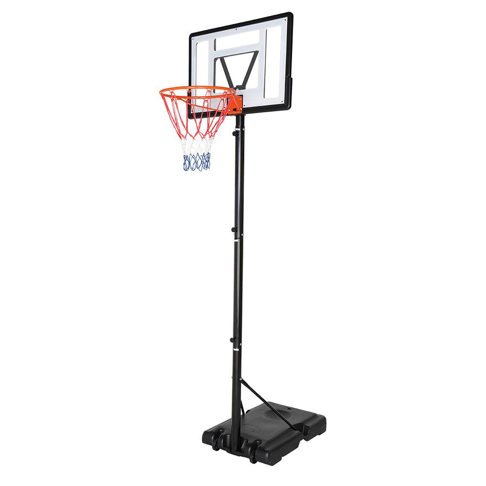 Zimtown 7-10ft Height Adjustable Basketball Hoop, Portable Basketball Goal System, with Wheels &amp; Shatterproof Backboard, for Indoor/Outdoor Kids Youth Playing